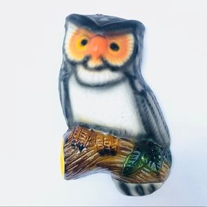 Vintage ceramic owl wall hanging